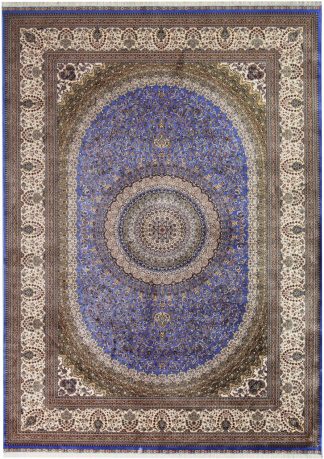Kilimas Qum 2007D Blue-Cream 1